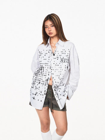 graffiti stripe shirt