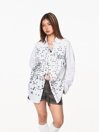 graffiti stripe shirt