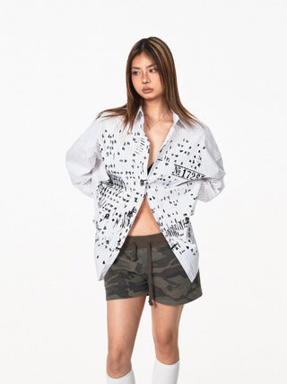 graffiti stripe shirt