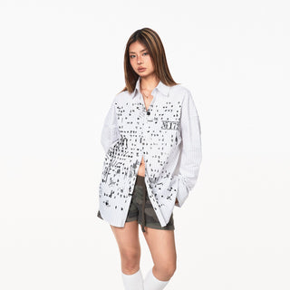 graffiti stripe shirt
