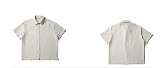 texture zip shirt