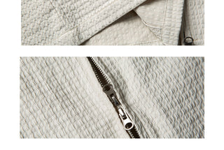 texture zip shirt