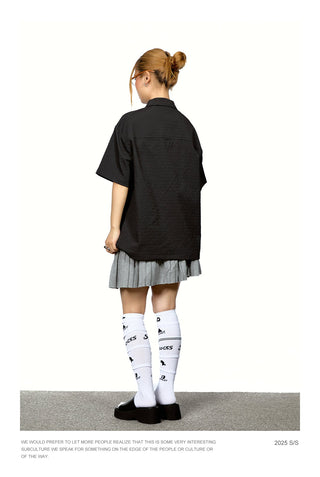 texture zip shirt