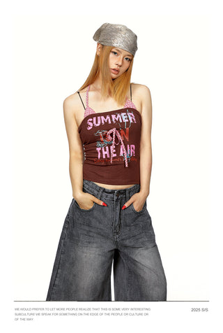 halter patch vest Top