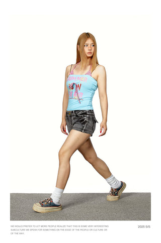 halter patch vest Top