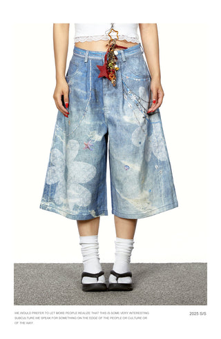 chain print shorts