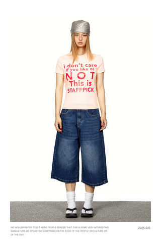 gradient denim shorts