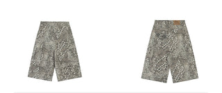 leopard work shorts