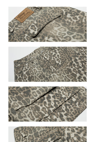 leopard work shorts