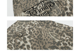 leopard work shorts