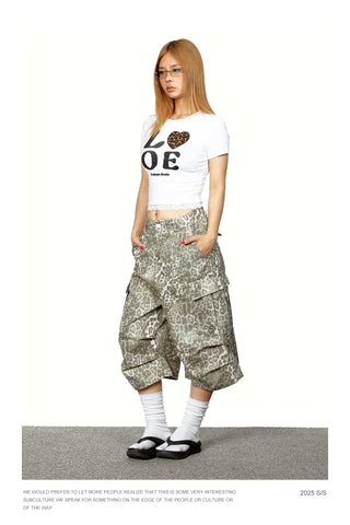 leopard work shorts