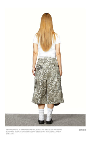leopard work shorts