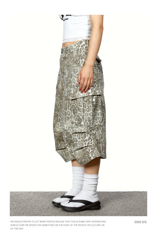 leopard work shorts