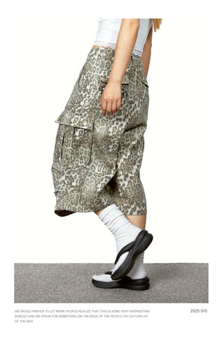 leopard work shorts