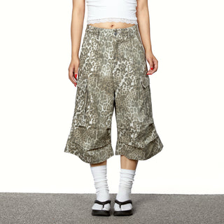 leopard work shorts