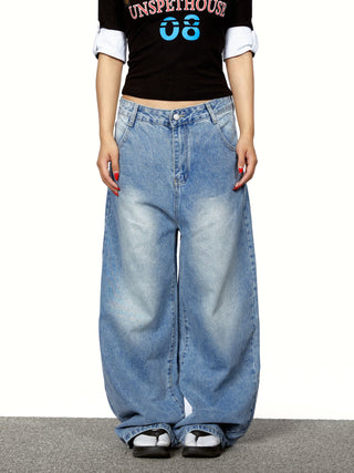 gradient wide jeans