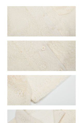 lace hollow shirt