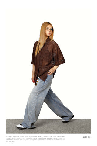 lace hollow shirt