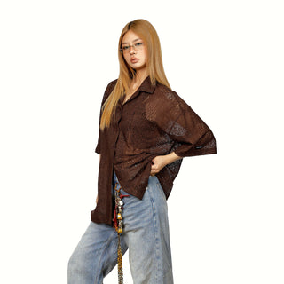 lace hollow shirt
