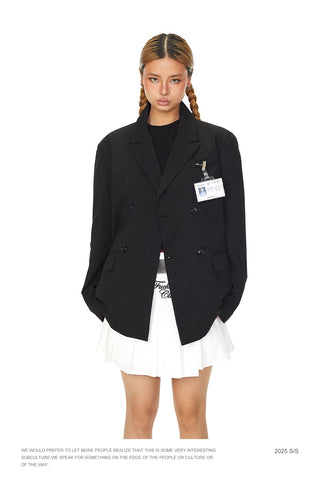 striped lapel suit