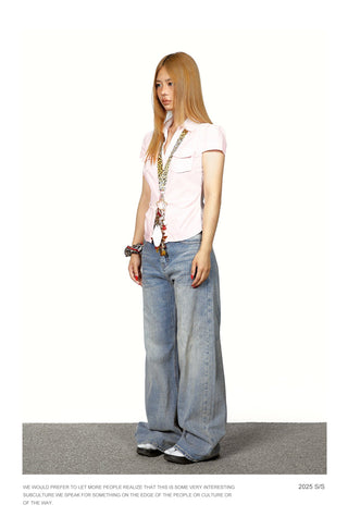 pleated short shirt