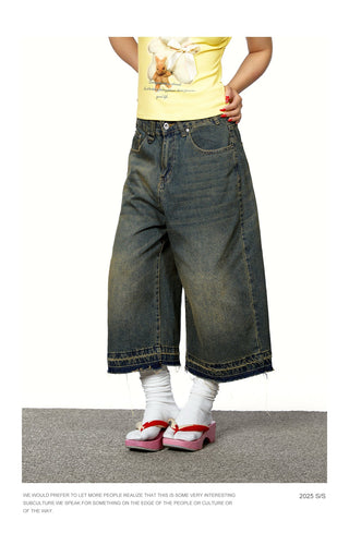gradient denim shorts 01