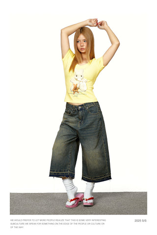 gradient denim shorts 01