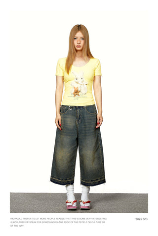 gradient denim shorts 01