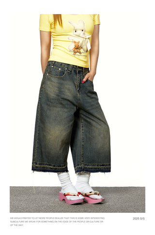 gradient denim shorts 01