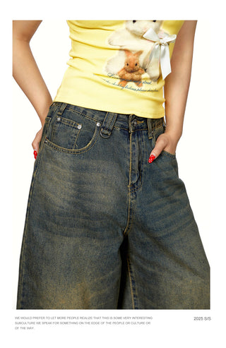 gradient denim shorts 01