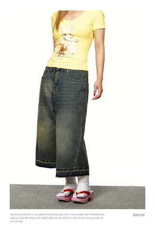 gradient denim shorts 01
