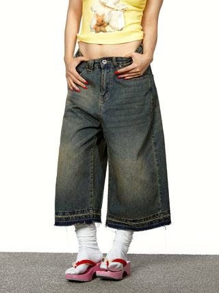 gradient denim shorts 01
