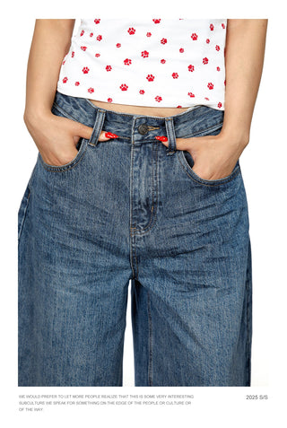 patch denim shorts