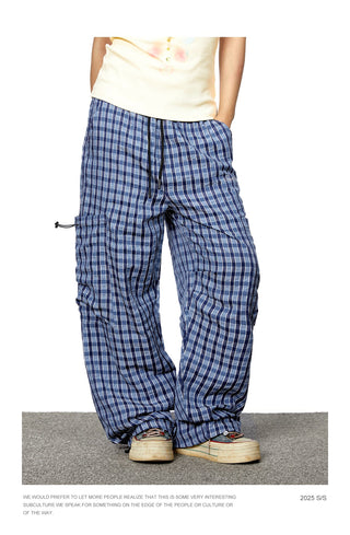 plaid overalls