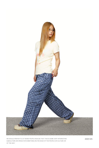 plaid overalls