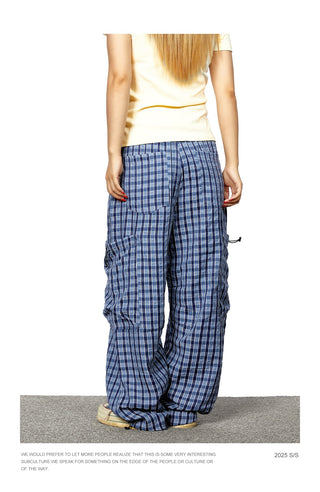 plaid overalls
