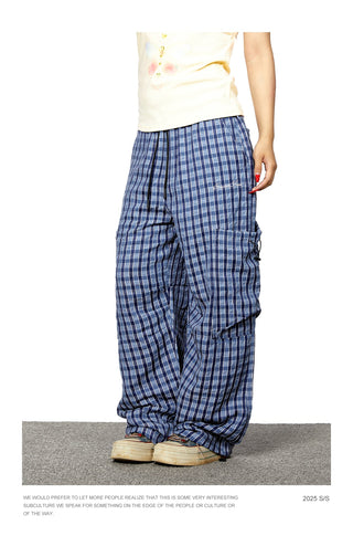 plaid overalls
