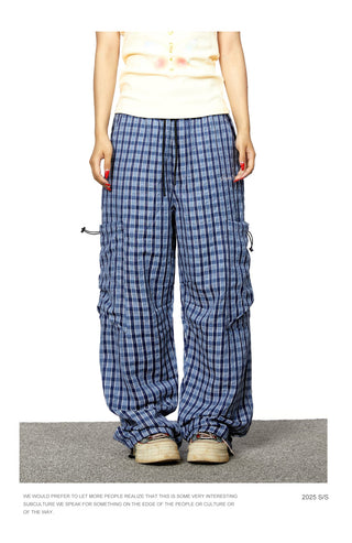 plaid overalls