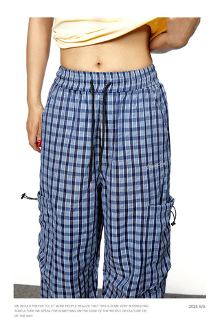 plaid overalls