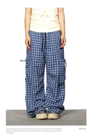 plaid overalls