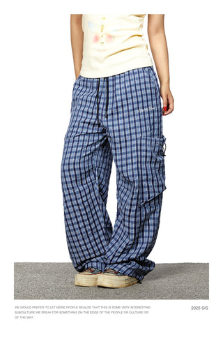 plaid overalls