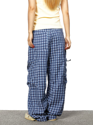 plaid overalls