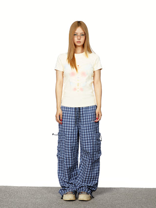 plaid overalls