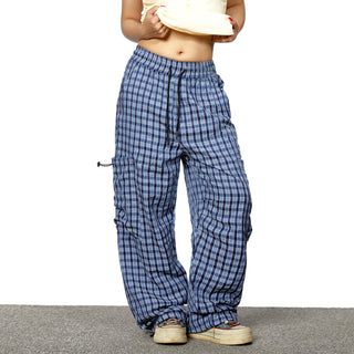 plaid overalls