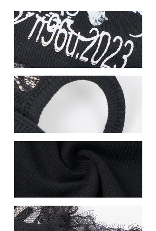 lace floral vest Top