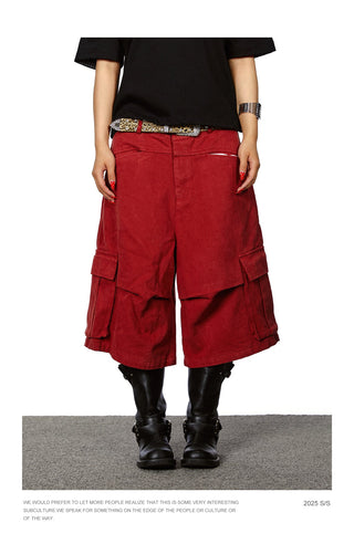 pleated work shorts