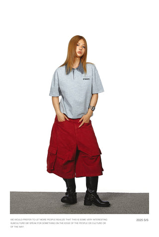 pleated work shorts