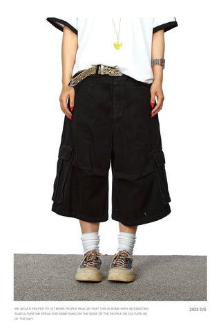 pleated work shorts