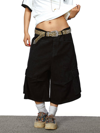 pleated work shorts