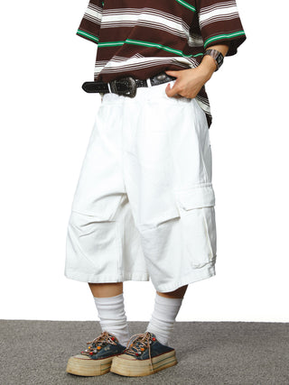 pleated work shorts